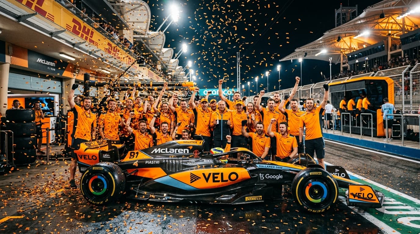 Formula 1 Racing Team Constructors Champions Celebration